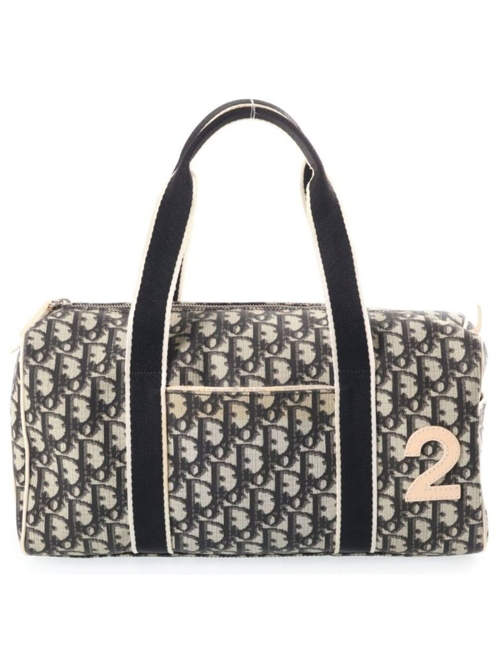 Dior Trotter Mini Boston Bag Ivory Black